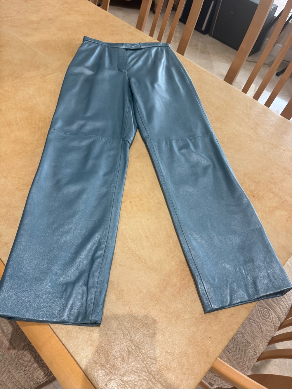 PRICE DROP: NWOT, VTG.90s, COLEBROOK & CO, 6, lined,DUSK BLUE LAMBSKIN LEATHER